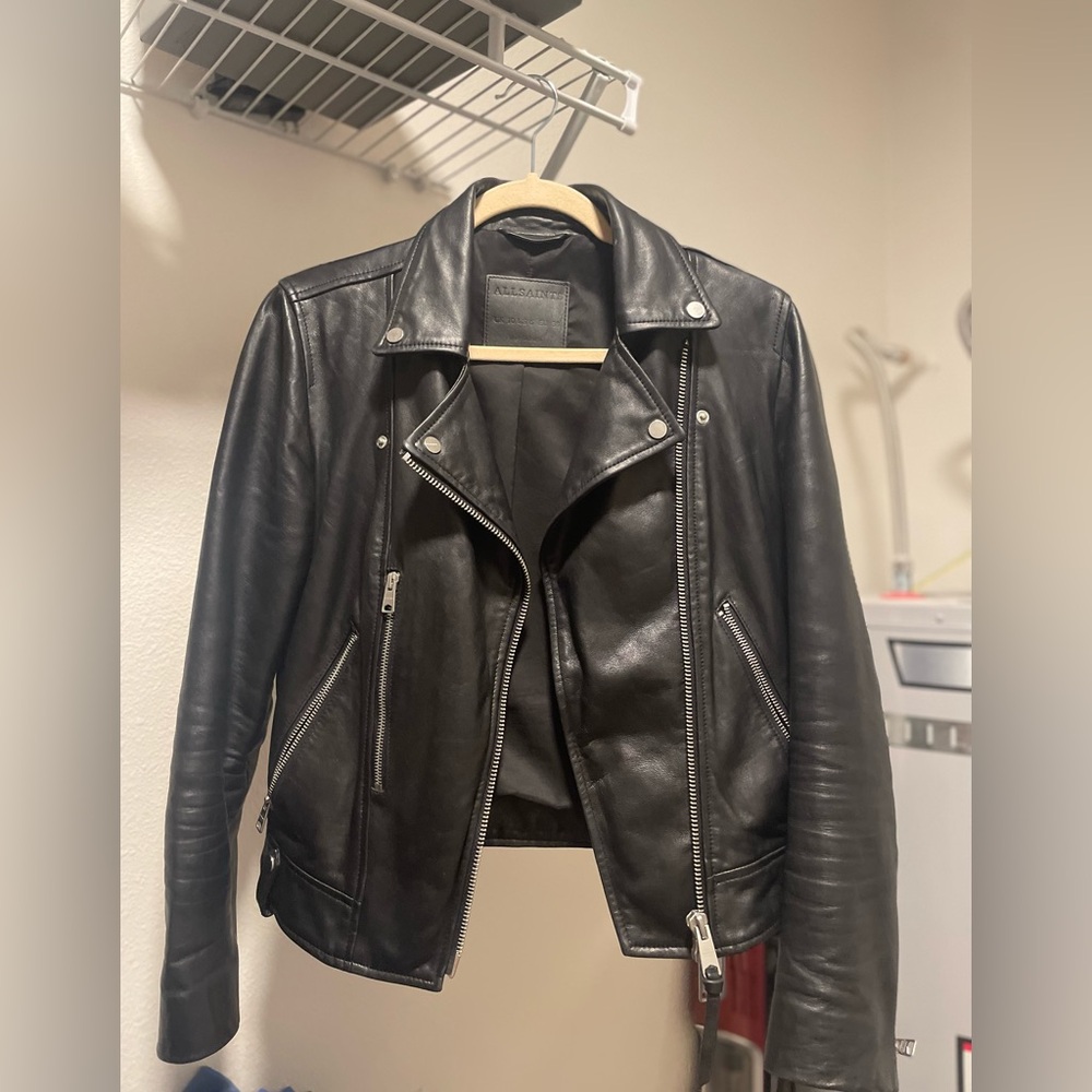 All Saints Neko Leather Moto Biker Jacket